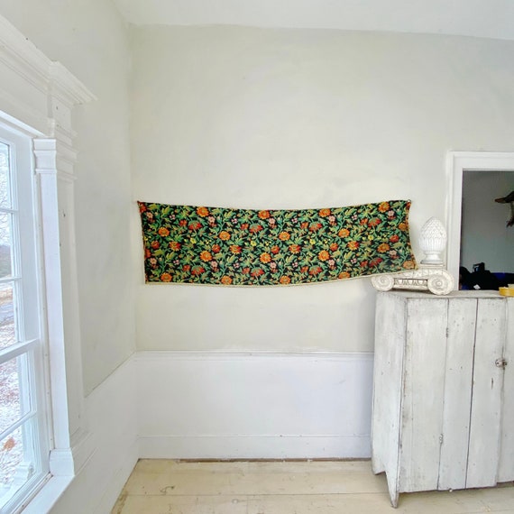 Heavy Weight Vintage Tapestry Fabric Machine Woven 1940s Bright Floral Upholstery The Textile TrunkUnique window treatment eco-friendly