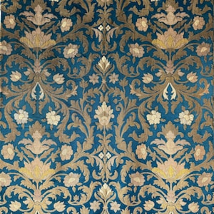 1880 classic 43x110 blue  Curtain French textile blackout room darkening heavy Farmhouse French country decor shabby style jacquard weave