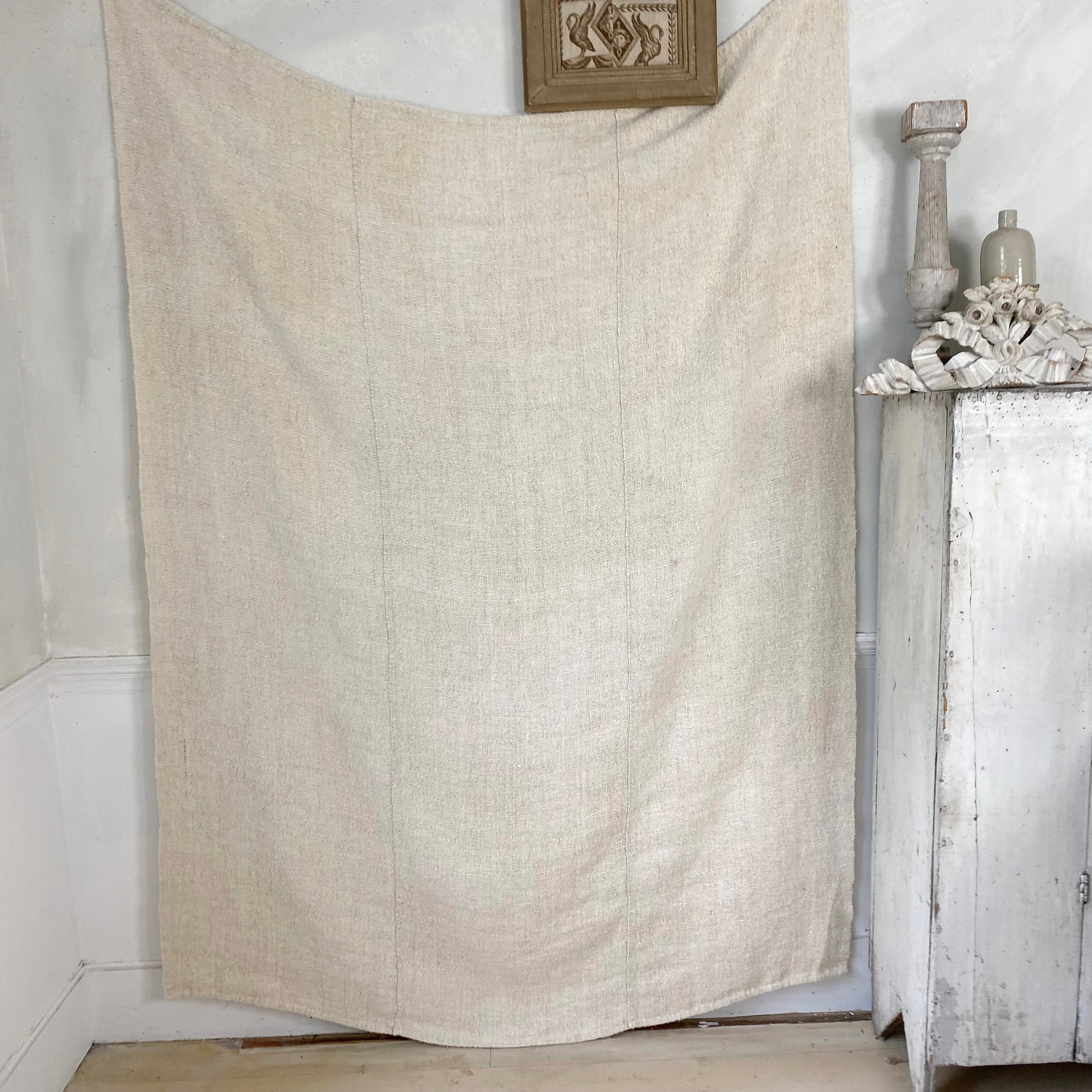 Heavy Antique Hemp Sheet Handwoven Hand Woven Slubby Nubby | Etsy