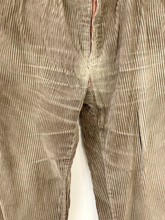 France Antique Brown Corduroy Pants 1920s French … - image 5