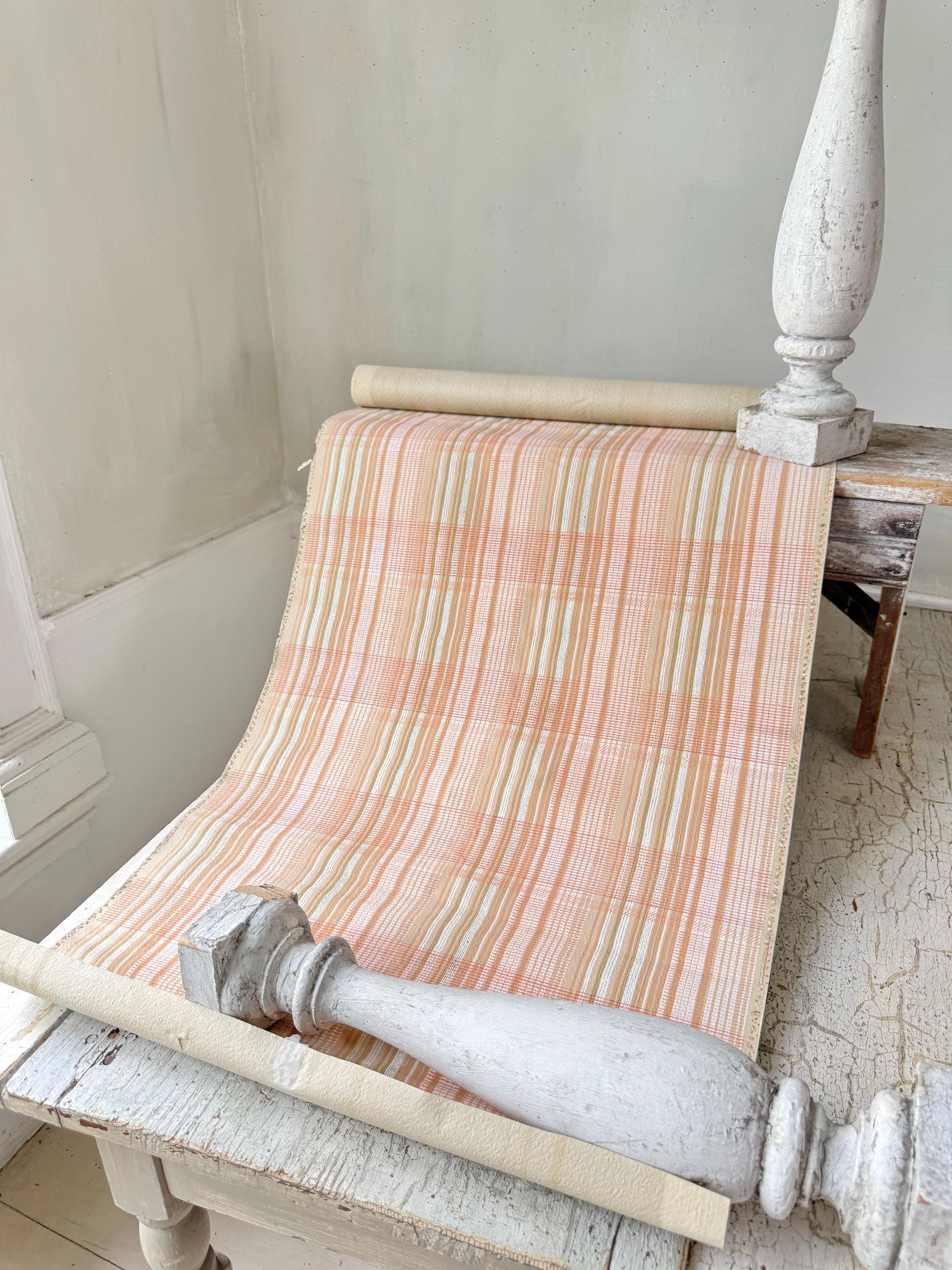 Peach Plaid Wallpaper - Etsy
