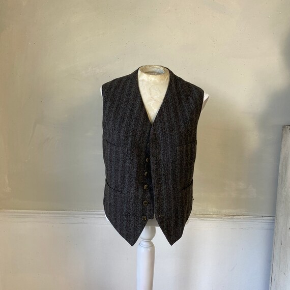 Men's Wool Blend Vest Workwear French work wear A… - image 10