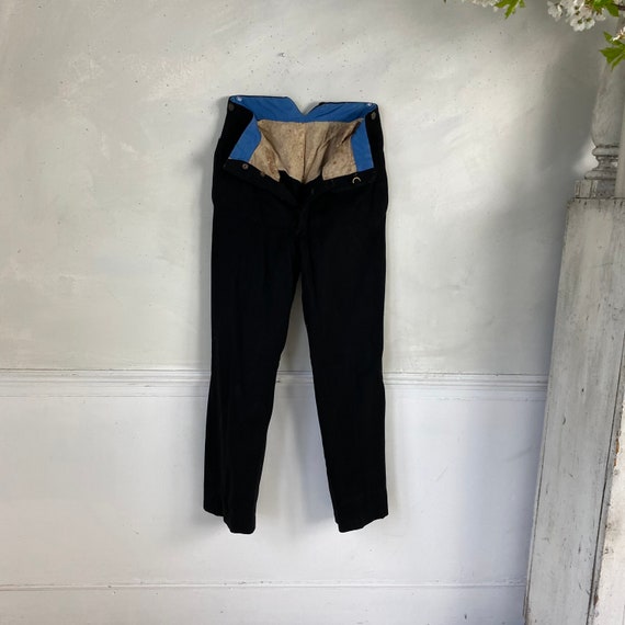 Vintage French Wool Work Pants 1920s Trousers Woo… - image 3