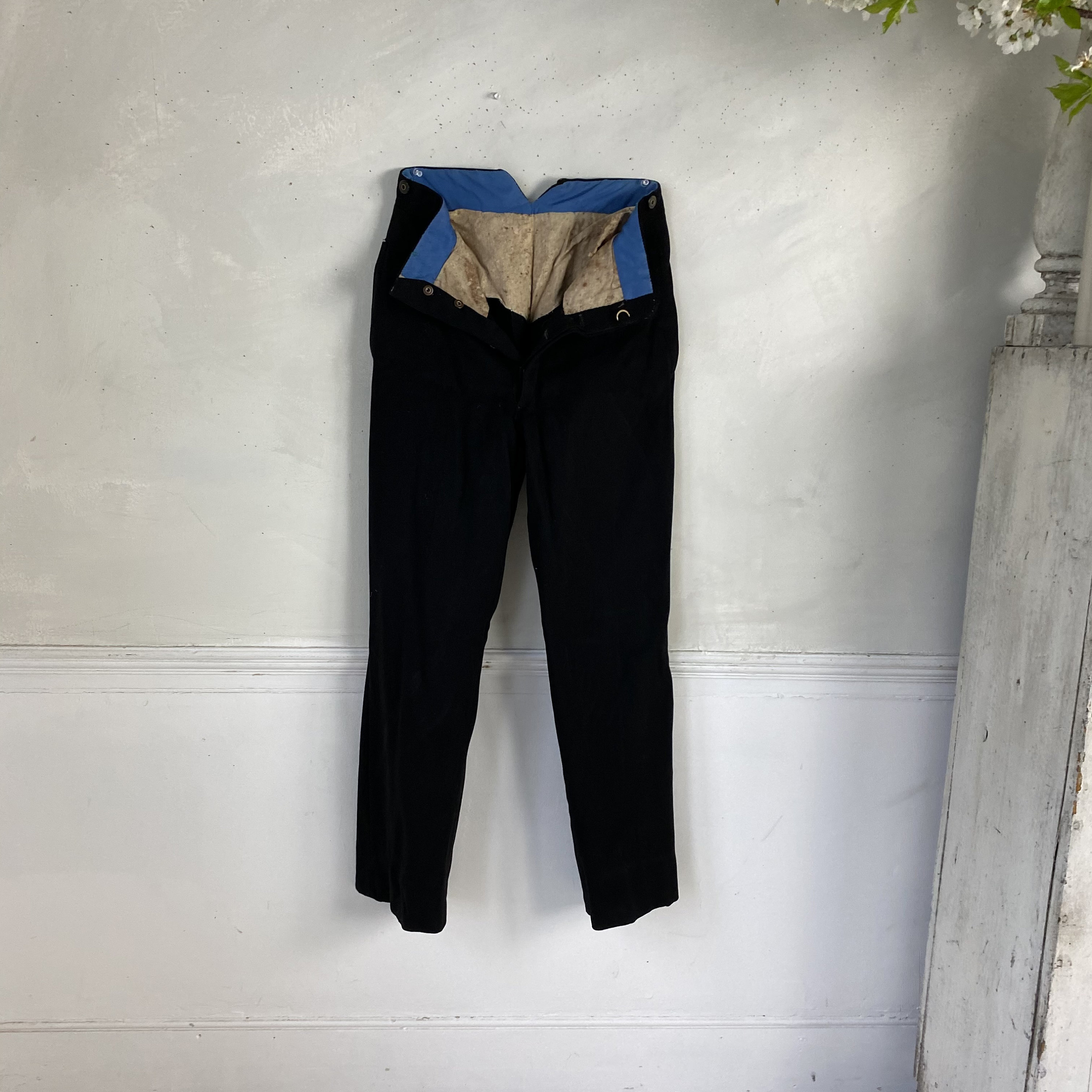 Vintage French Wool Work Pants 1920s Trousers Wool Pants