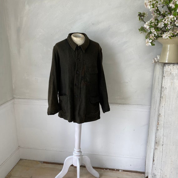 Vintage Wool Work Jacket French Coat Vintage Jack… - image 10