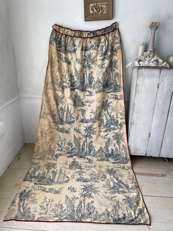 Historical Textile Antique Toile De Jouy Hommage De L' 