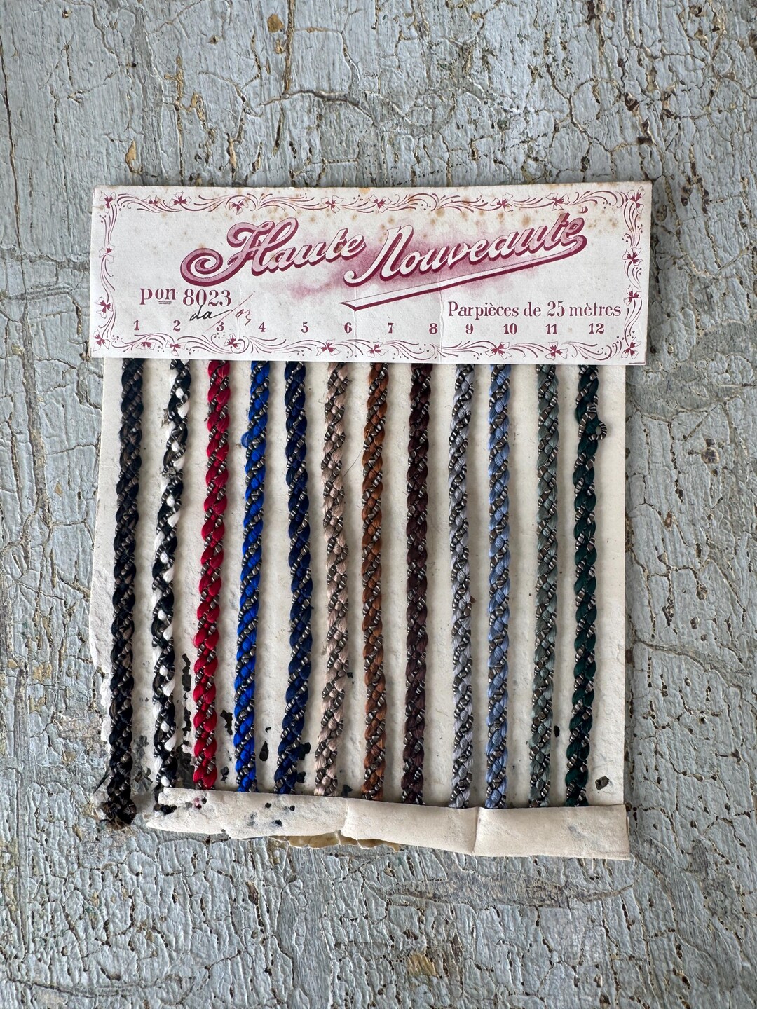 Sample Watch Ribbon Antique Ribbons French Sample Swatch Cards Passementerie Trim Black ...