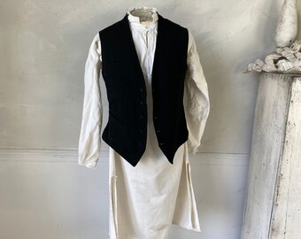 V*r様 1930s France wool check gilet original-1940s-french-grey-