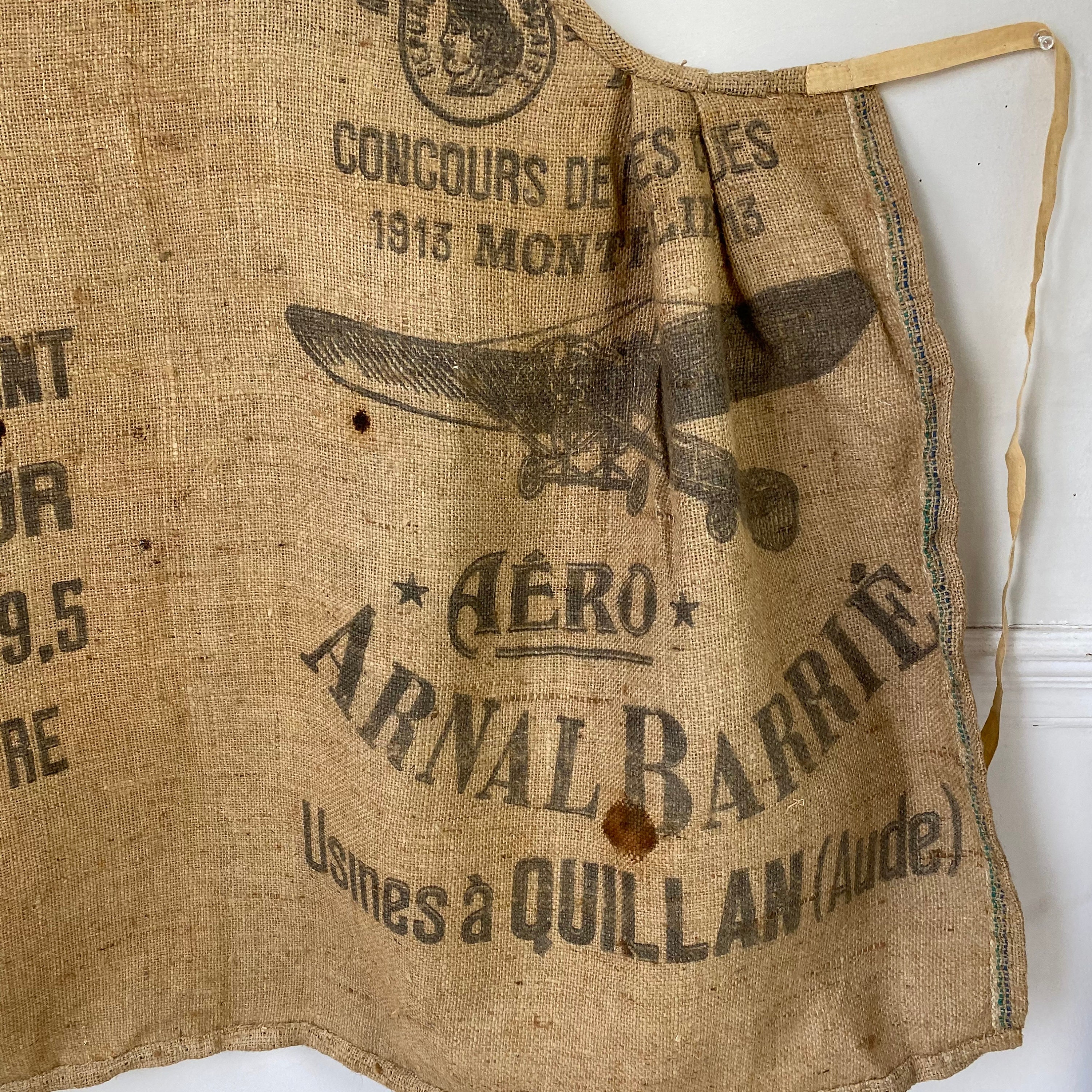 Vintage Apron Jute Hessian Grainsack Grain Sack Textile RARE