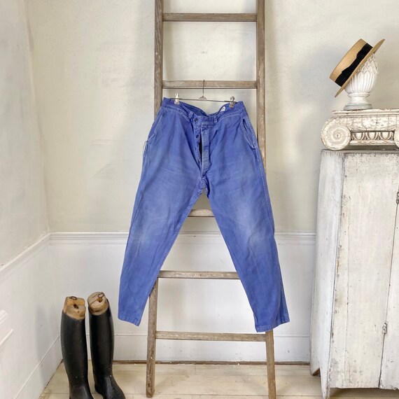 Vintage Antique French Trousers Pants Workwear Wo… - image 1