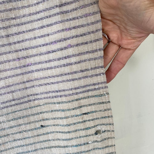 European antique hand woven hemp stripes French shops country Cottage chic cottagecore sack hack