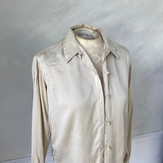 French Silk Blouse Woman's Blouse French Workwear… - image 5