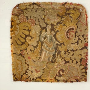 19th Century Antique Needlepoint Chair cover King and Queen Chair Cover The Textile Trunk eco-friendly