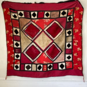 Vintage Suzani embroidered textile bed cover textile handmade textile art eco-friendly