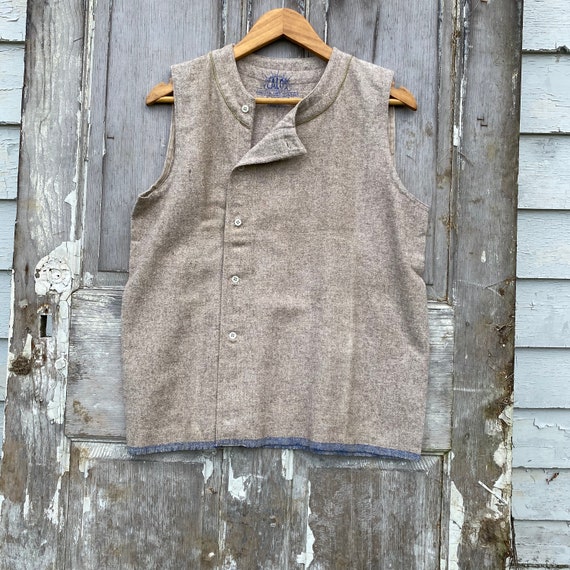 Vintage Shirt 1930s Wool French Workwear Button Up