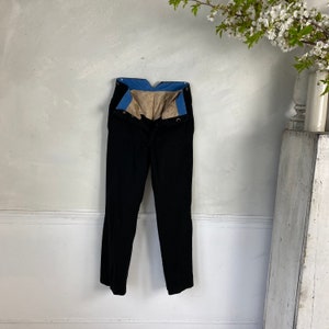 Antique Vintage French Le Pantalon De Paris Mens Black Wool Antique Vintage French Le Pantalon De Paris Mens Black Wool