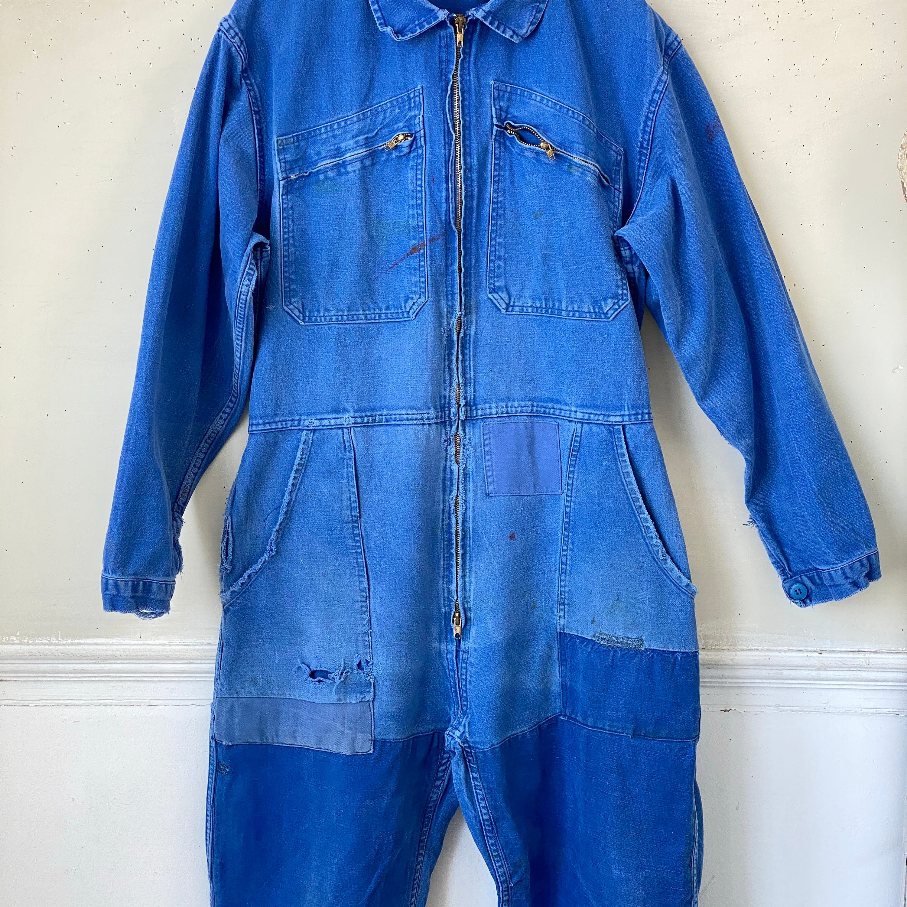 38 Waist French JUMPSUIT Workwear Vintage Coveralls Mechanic