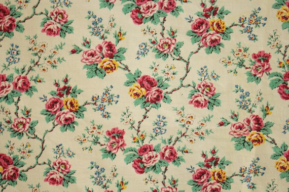 Planta Vintage Panel De Tela Impresa hacer un Cojín De Tapicería Craft