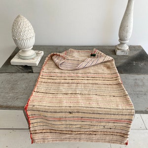 Vintage Grain sack Farmhouse Chateau Chic rustic unique handmade antique hand woven linen French country grainsack VTG Vintage Primitive