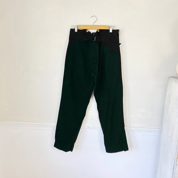 Antique French Felted Wool Work Pants 1800s Trous… - image 9