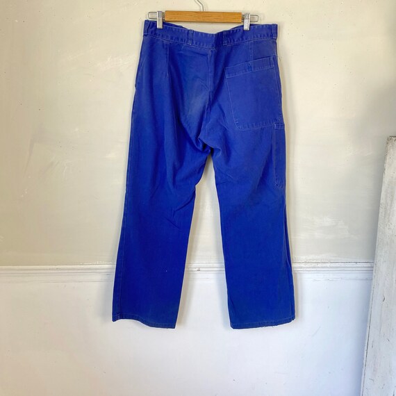 Vintage Faded Blue denim pants work wear 1950s wo… - image 6