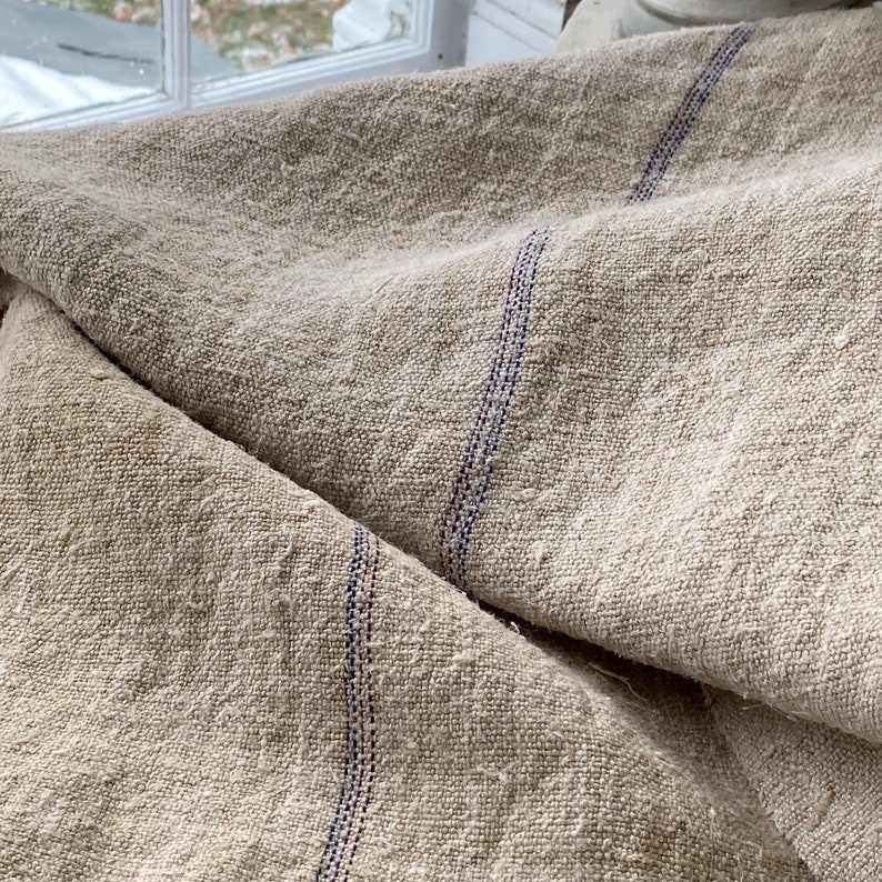 Nubby Fabric Hand Woven Homespun Hemp Grainsack Linen Organic - Etsy