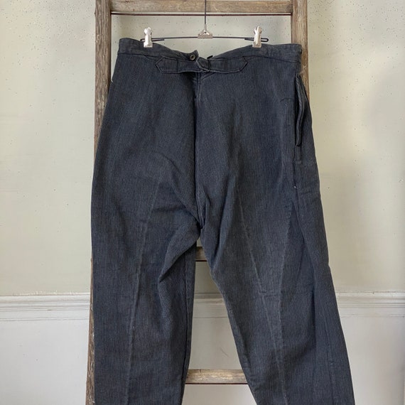 Vintage Antique French Trousers Pants Workwear Wo… - image 9