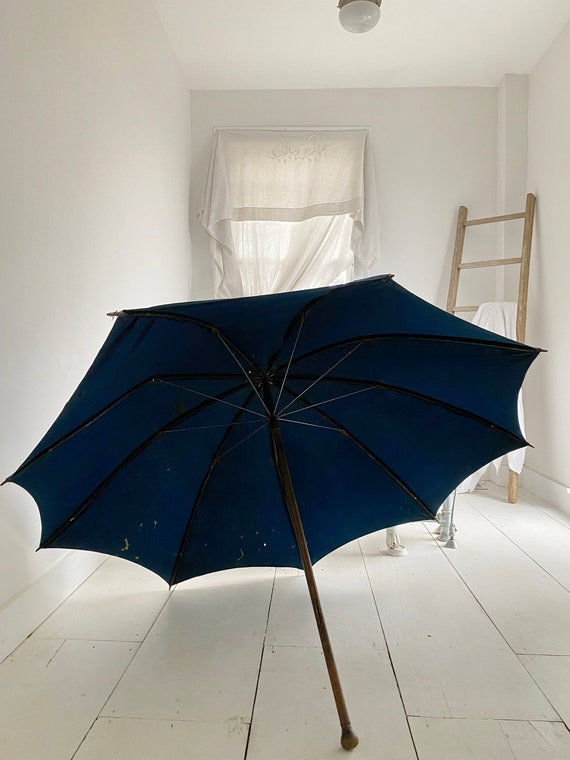 Antique ART Shepherd's Umbrella French Parasol In… - image 3
