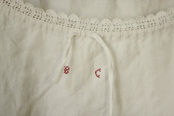 White French linen nightgown circa 1890 white shif