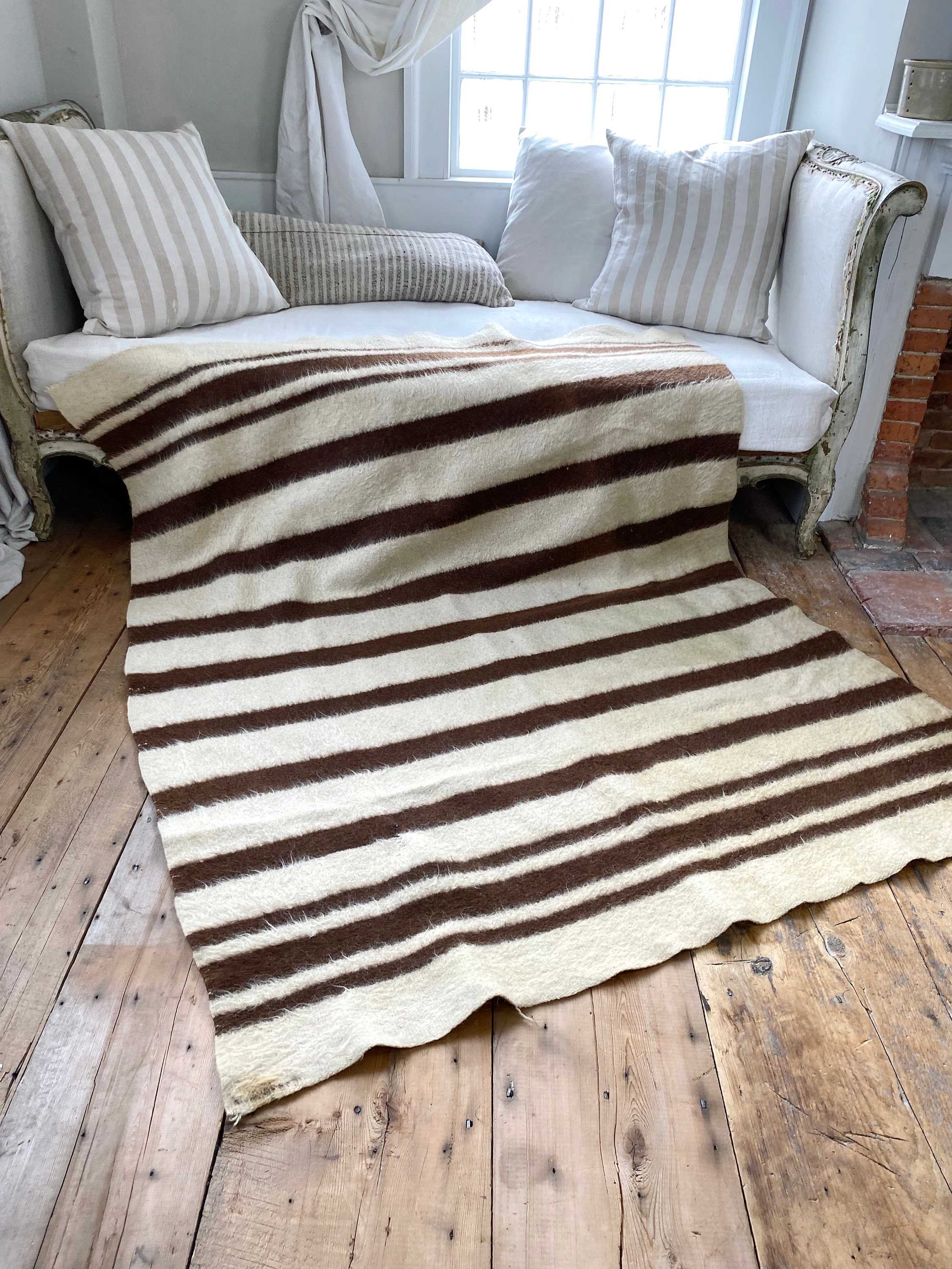 Striped wool blankets hotsell