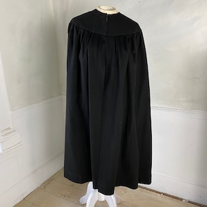 Judge's Gown Antique Cape Cloak Black Velvet and Wool 1900 French ...