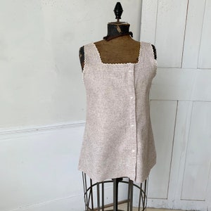 Vintage French  woman&#39;s undershirt wool Boho steampunk eco-friendly