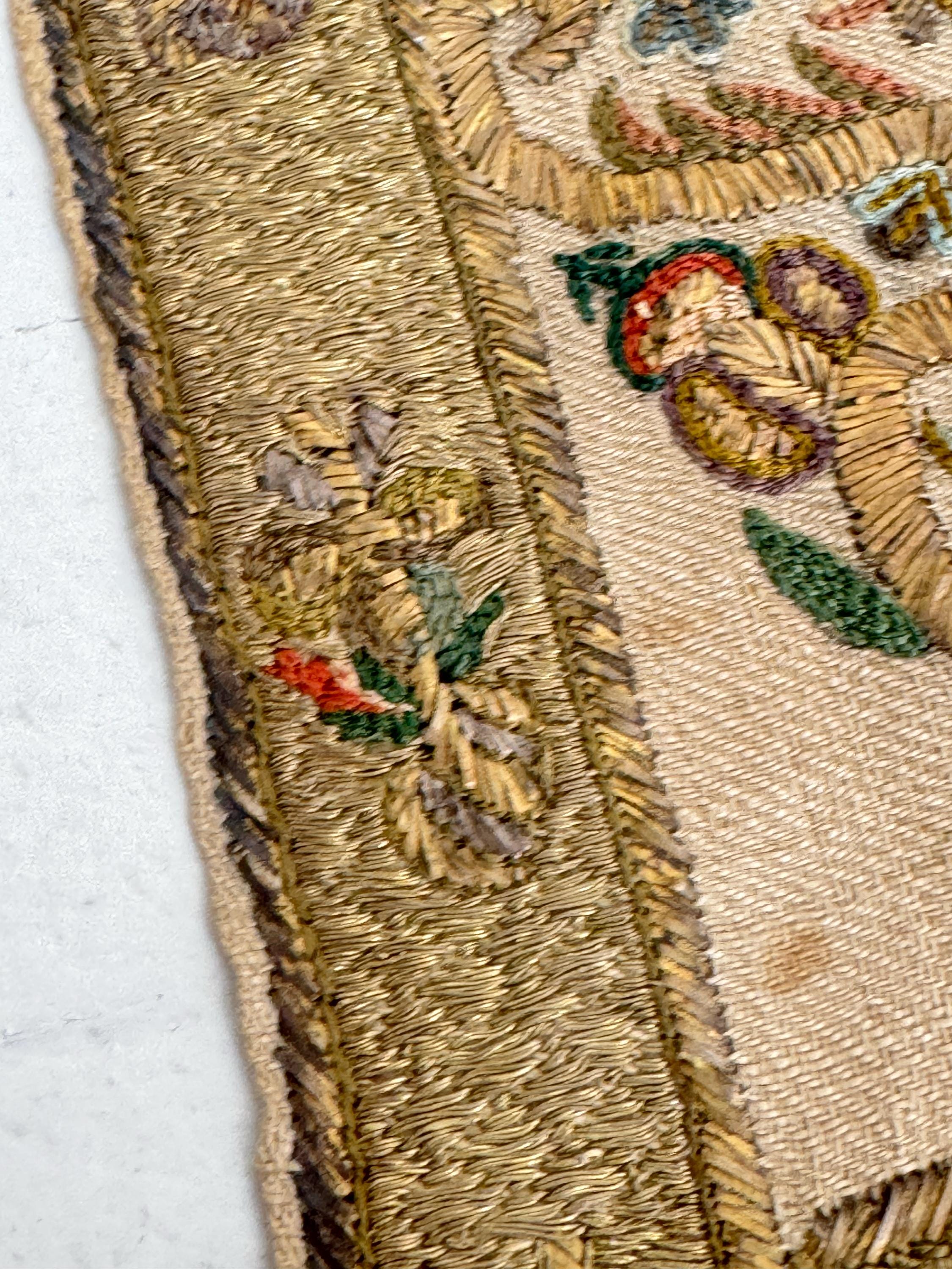 1600's Embroidered Baroque Metallic Embroidery Spanish Italian Altar ...
