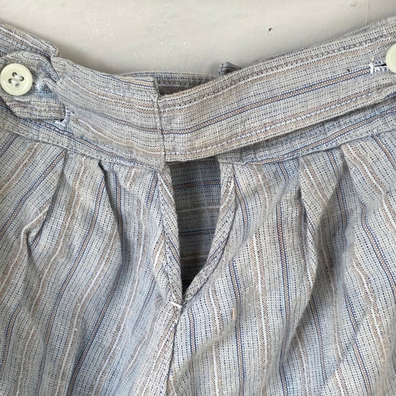 Vintage French Cotton Pajama Pants 1930s Work Wear Workwear