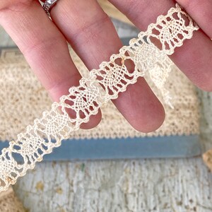 21 YARDS Franse spoel antieke kantversiering handgemaakte handgemaakte kaart jaren 1920 fournituren passementerie poppenkleding pop maken milieuvriendelijk