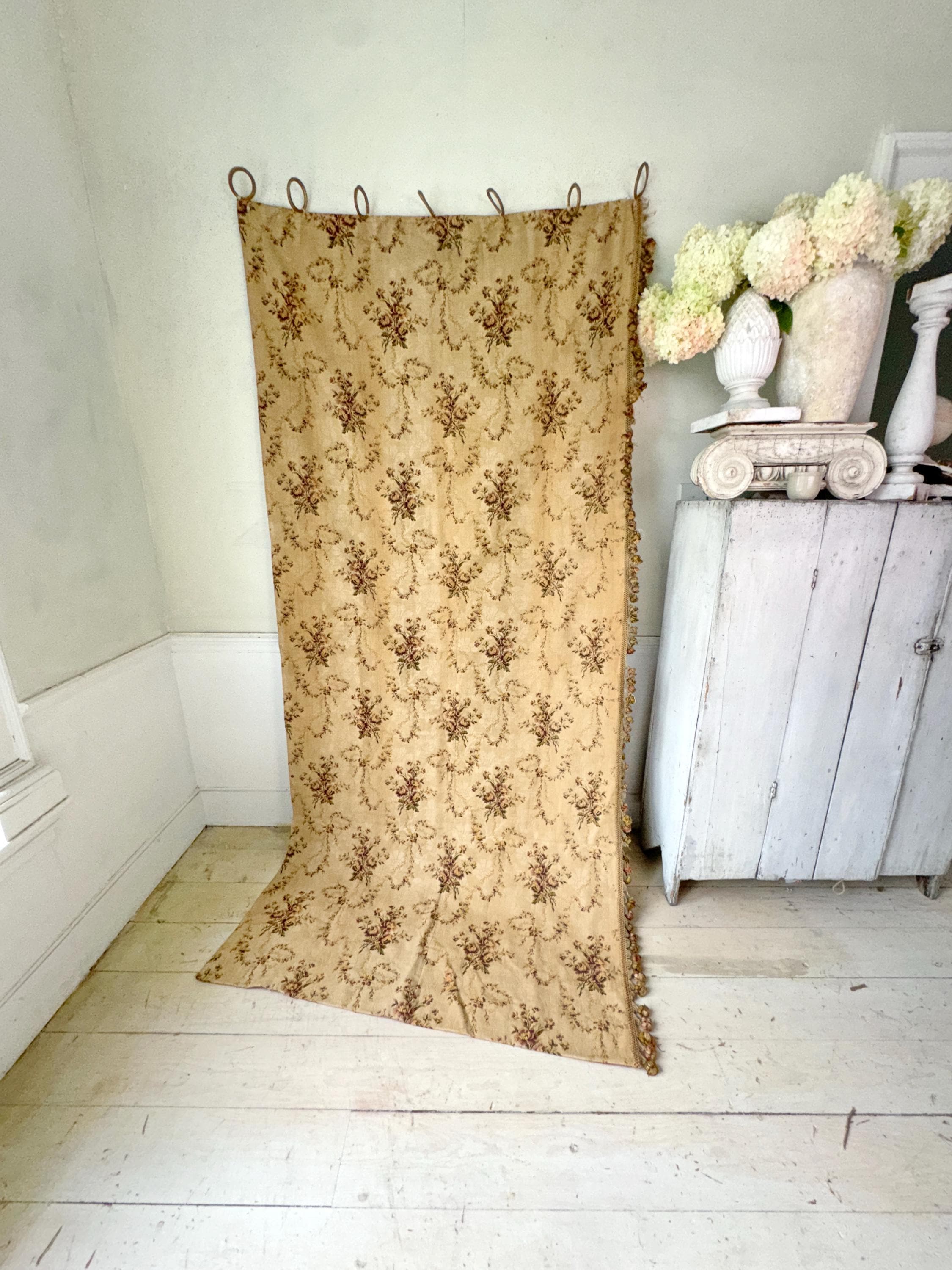 97x45 シャトーシック 古びた色あせたフレンチカーテン オリジナル