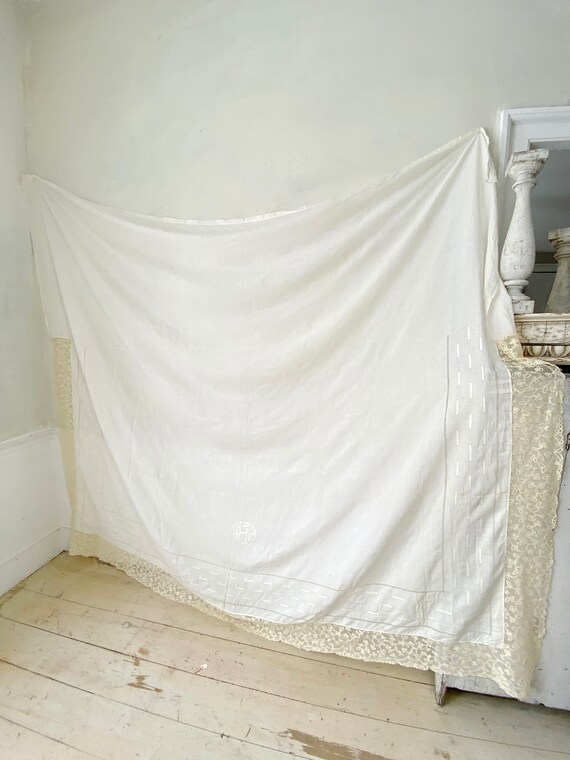 カーテン 1910s French Filet Lace Bed Cover 1910s French Filet Lace Bed Cover カーテン