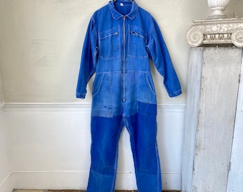 38 Waist French JUMPSUIT Workwear Vintage Coveralls Mechanic