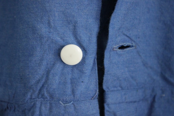 1940's woman's blue frock dress housedress button… - image 4