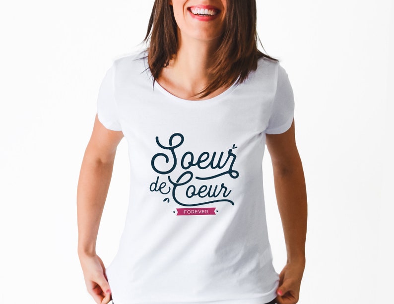 T-shirt Femme  Soeur de coeur forever - Créateurs ETSY : Manahia