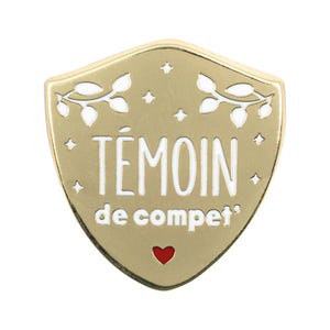 Pins - Témoin de compet - Cadeau témoin de mariage - Demande témoin - cadeau evg témoin - mon témoin