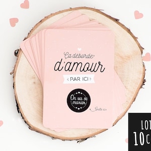 Lot de 10 cartes à gratter - On va se marier