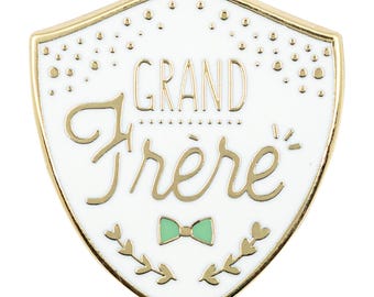 Pins - Grand frère - Meilleur grand frère - broche grand frère - annonce naissance - futur grand frère