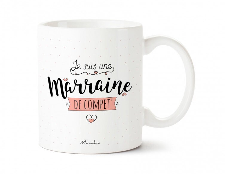 Mug Marraine | Je Suis Une de Compet', Mug Marraine, Cadeau Marraine