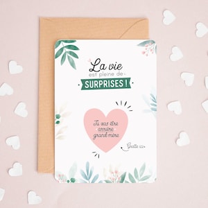 Manahia Carte à gratter - Tu vas être arrière-grand-mère - annonce grossesse, naissance - future arrière grand mère - bébé est en route