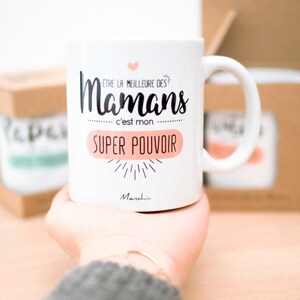 Mug maman Maman super pouvoir Imprimé en France Manahia Cadeau maman, tasse maman, fête des mères image 5