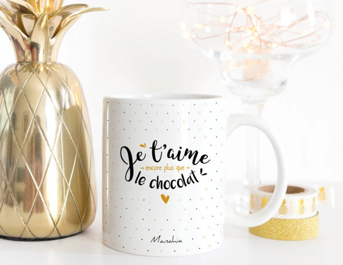 Mug Je T'aime Je T'aime Encore Plus Que Le Chocolat