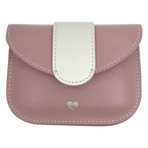 Porte monnaie - Cœur - Rose foncé - Cadeau personnalisé coeur, porte-monnaie avec dorure