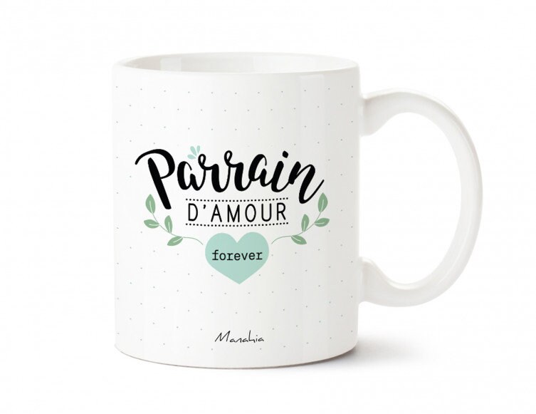 Mug Parrain d'amour Forever | Tu Auras Toujours Une Place Dans Mon Coeur Mug Parrain, Cadeau Demande