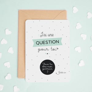 Carte à gratter parrain Veux-tu être mon parrain